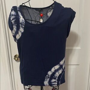 🤩🤩🤩BOGOHO🤩🤩🤩Chaus Women's Navy Tie-Dye Top-S
